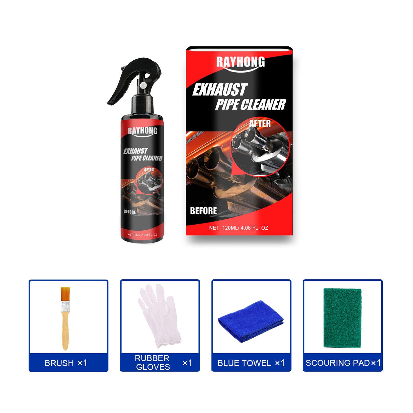 Car Exhaust Pipe Multifunctional Metal Rust Cleaner
